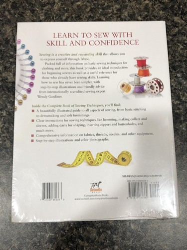 Sewing Book - Complete Book Of Sewing Techniques New