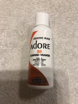 CREATIVE IMAGE ADORE SEMI PERMANENT HAIR COLOR #38 SUNRISE ORANGE 4oz