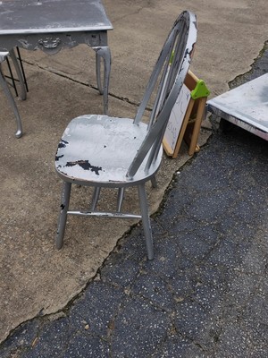 Rustic Silver Metallic chair