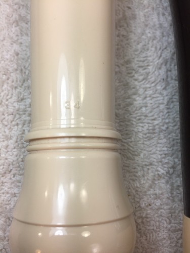 2 Vintage Recorders Aulos 209N-E Yamaha 22 12 32 B Made in Japan White Brown