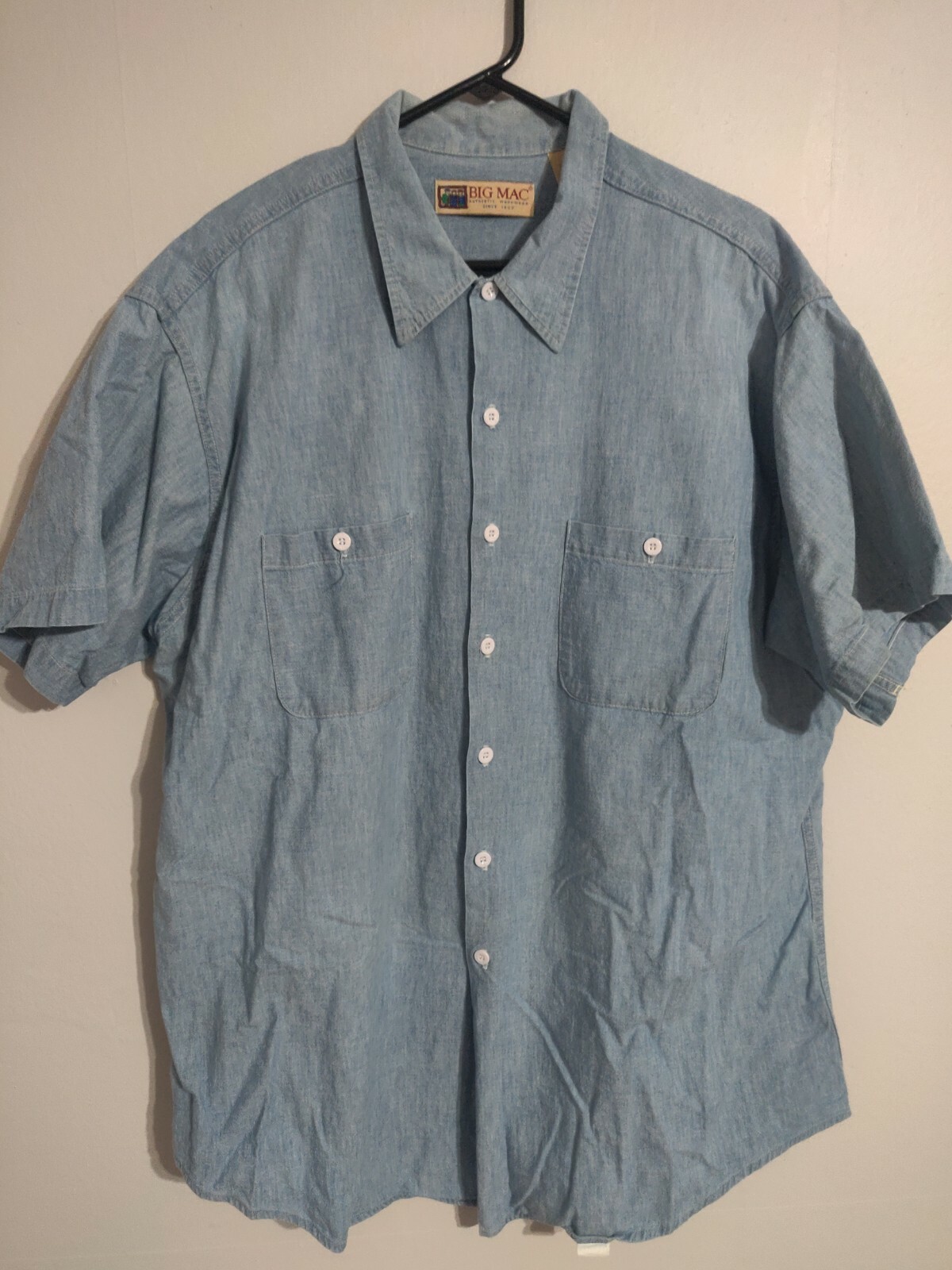 【雰囲気系】 BIGMAC hickory work shirts 70s ボロ Vintage Big Mac Hickory Striped Zipper Zip Work Shirt 70s