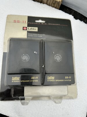 Labtec SS-11 Mini Speakers - Stereo Computer Portable New
