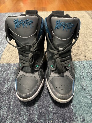 Rare REEBOK Blacktop PUMP SNEAKER WEDGES LACE UP HIGHTOP Basketball SHOES Size 8