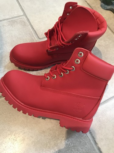 timberland red boot