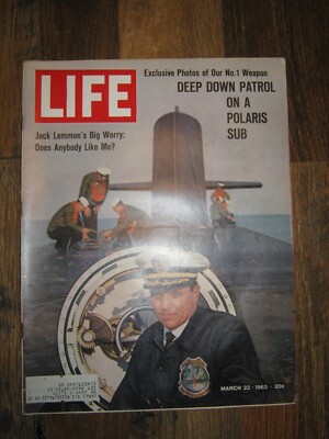 VINTAGE MARCH 22, 1963 POLARIS SUBMARINE, PATSY CLINE LIFE MAGAZINE