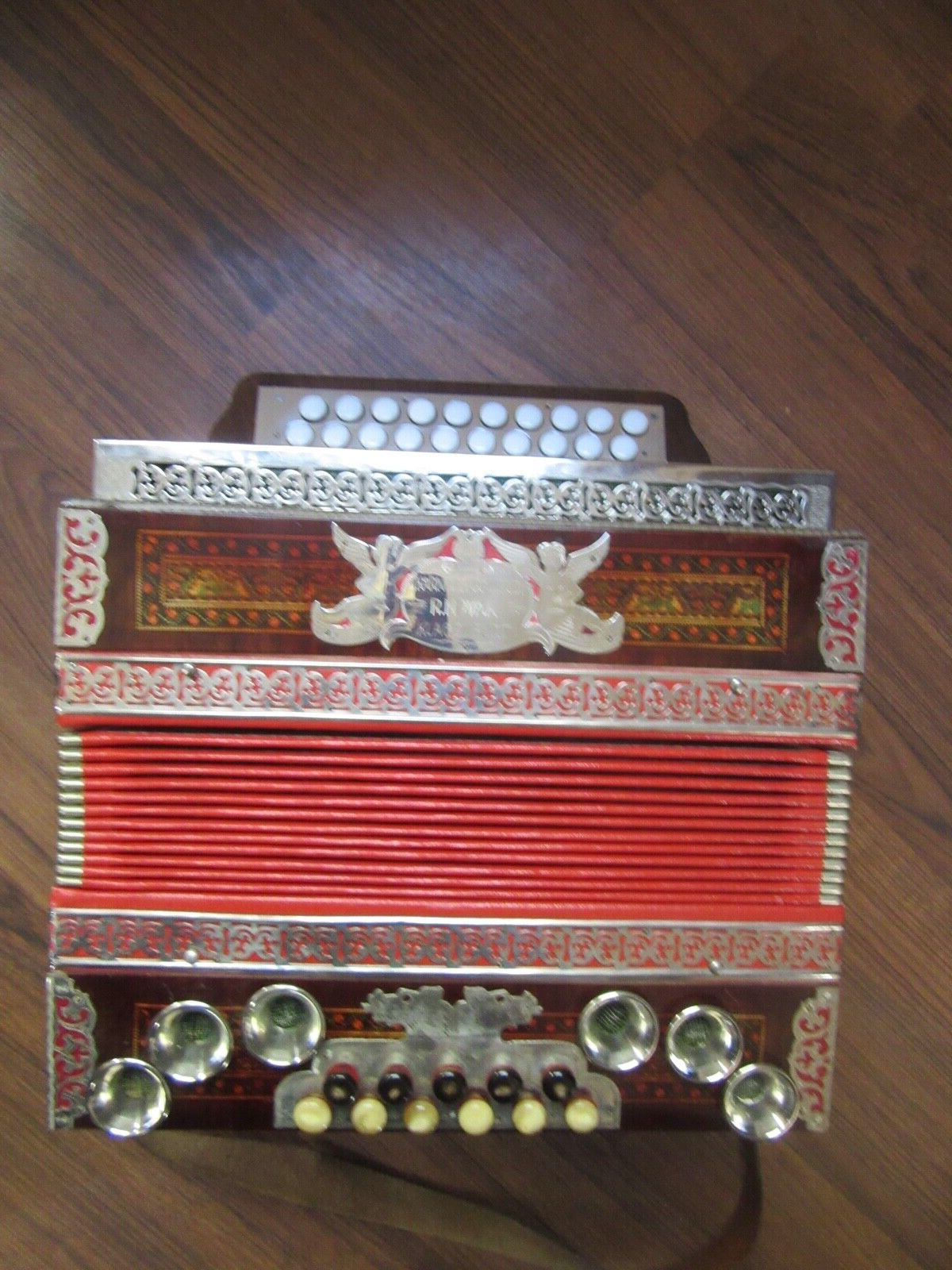 Vintage R. Novak 3 Row Diatonic Button Box Accordion