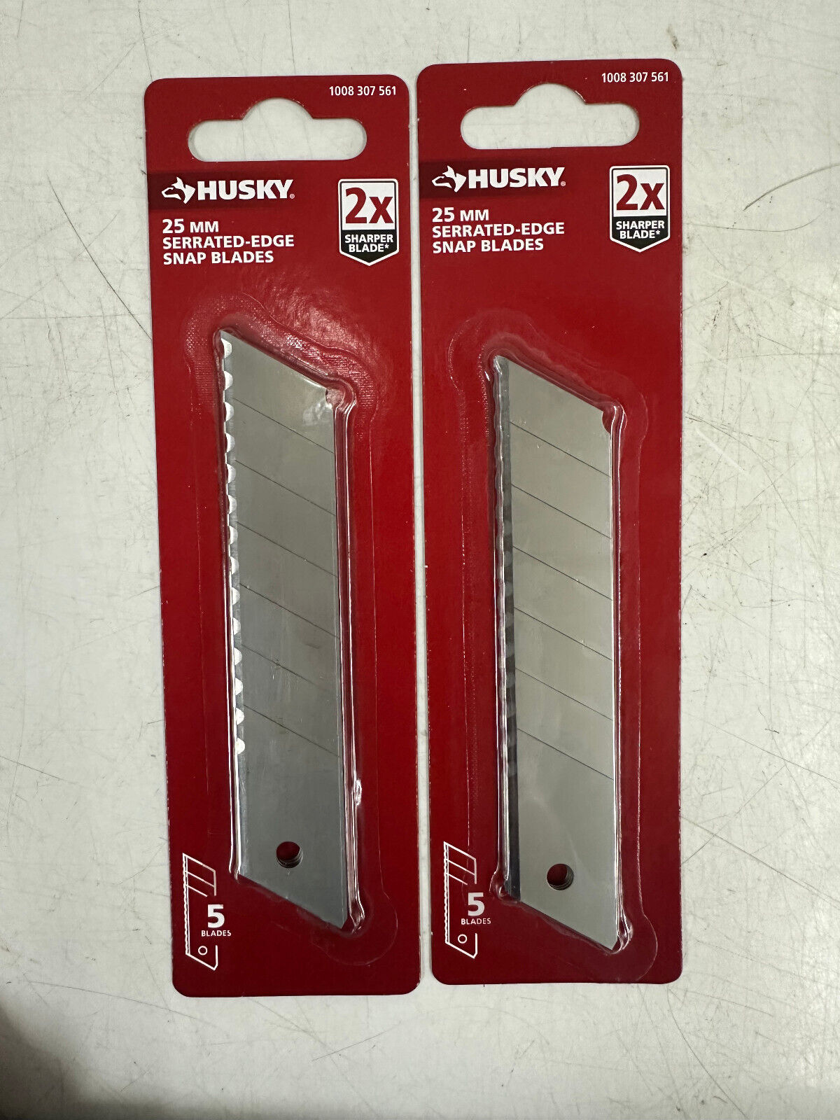 (2) Husky 25 mm Serrated Snap Blades (5-Pack) (2) Husky 25 mm Serrated Snap Blades (5-Pack)