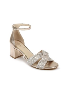 

JEWEL BADGLEY MISCHKA Женские босоножки Rosmet Gold Straps Nicolette на блочном каблуке, Золотой, JW3428