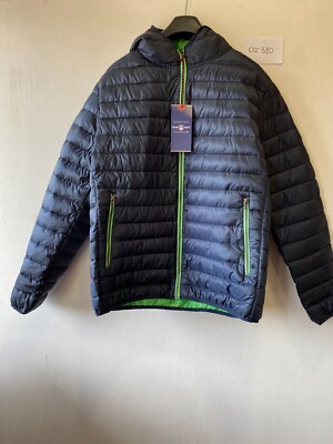 RHODE ISLAND Hooded Puffa Jacket in Navy (ccc380)