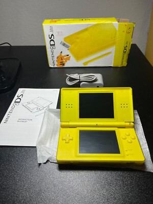 New (Open Box) Nintendo DS Lite  RAREPikachu Edition  Yellow Game Console A23