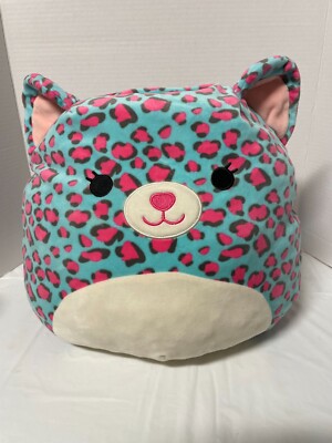 Squishmallow 16''  Pink & Blue Cheetah Plush Very clean.