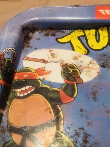 Vintage Metal TV TRAY 1988 TEENAGE MUTANT NINJA TURTLES TMNT