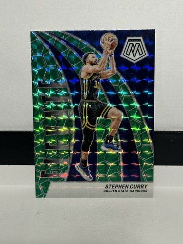 【318】 NBA カード Stephen Curry mosaic prizm 2022-23 Stephen Curry Panini Mosaic Reactive Blue Prizm #92