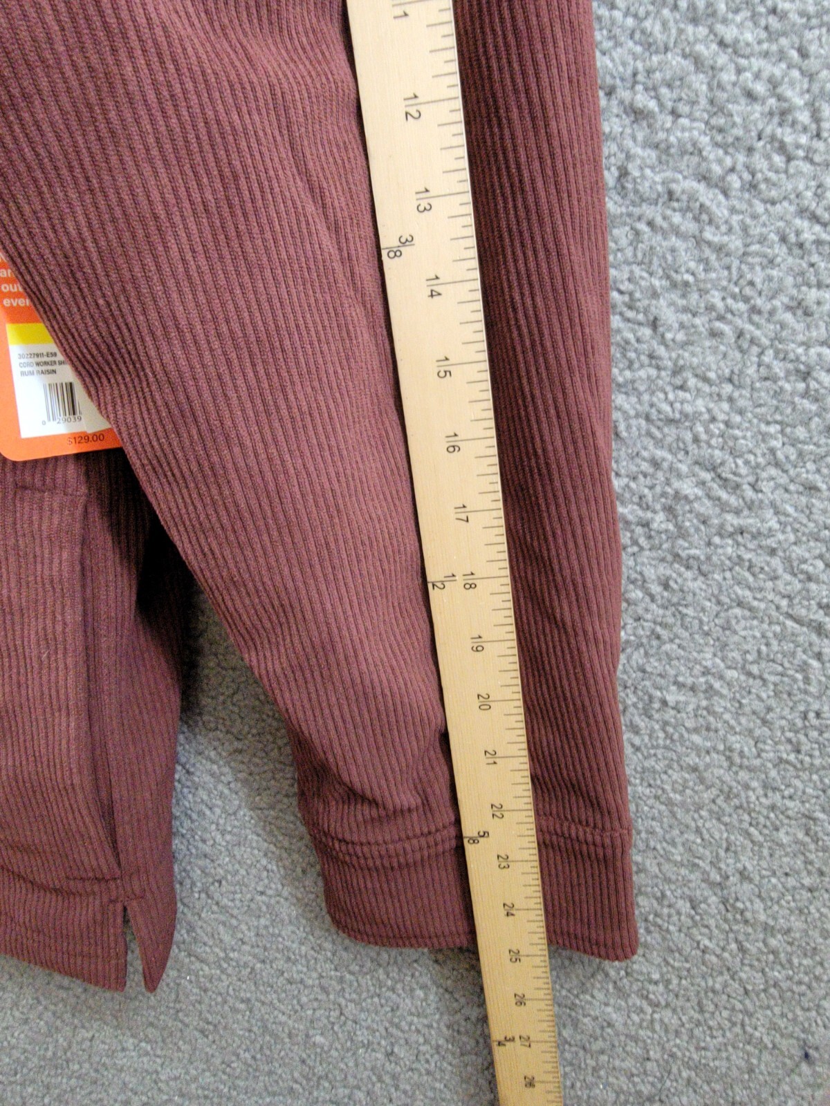 BASS OUTDOOR Relaxed Fit Corduroy Shirt Jacket Men's M Rum Raisin Point Collar - Picture 11 of 19
