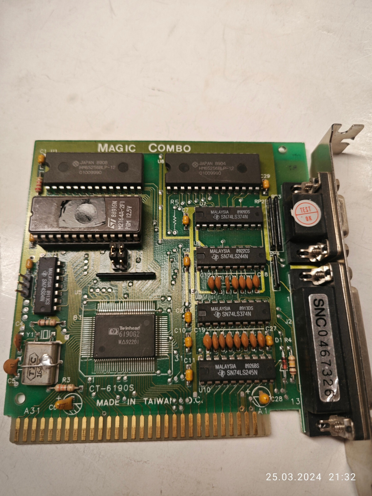 1987 ISA 8 Bit CGA MDA Video card TwinHead Magic Combo CT