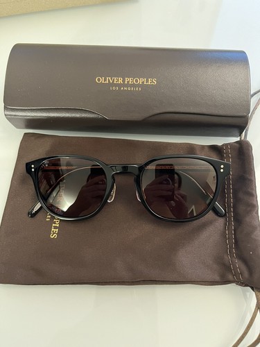 Pre-owned Oliver Peoples Fairmont 49mm Sun In Black/persimmon Msrp$546 Mcconaughey's Fav In Orange