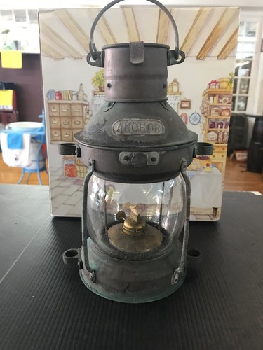 【美品】オール真鍮製　NAVIGATOR'S LANTERN ヴィンテージ Nautical Tung Woo Starboard Ship Navigation Copper Lantern
