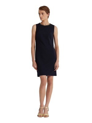 

Темно-синее женское платье-футляр без рукавов RALPH LAUREN с цепочкой, Navy