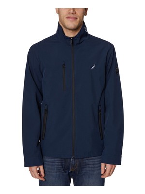 

NAUTICA Mens Navy Logo Graphic Performance Stretch Raincoat Jacket, QV822401