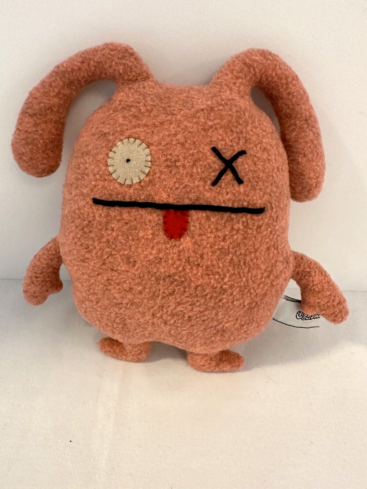 UglyDoll 2005 Pretty Ugly LLC Pink Plush OX Stuffed Animal 7"