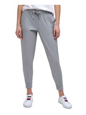 

TOMMY HILFIGER SPORT Женские серые эластичные брюки-карго со шнурком, Серый, TP16356P