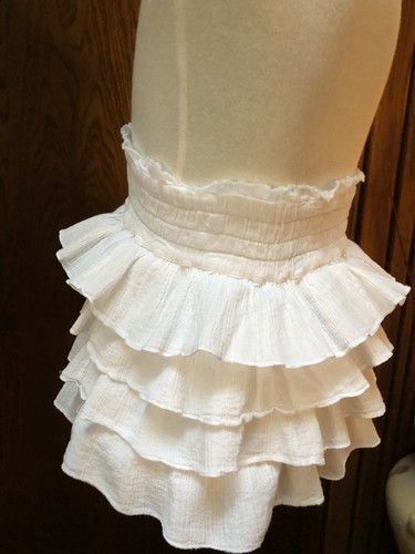 Zara Kids White Ruffle Skirt Size 9-10