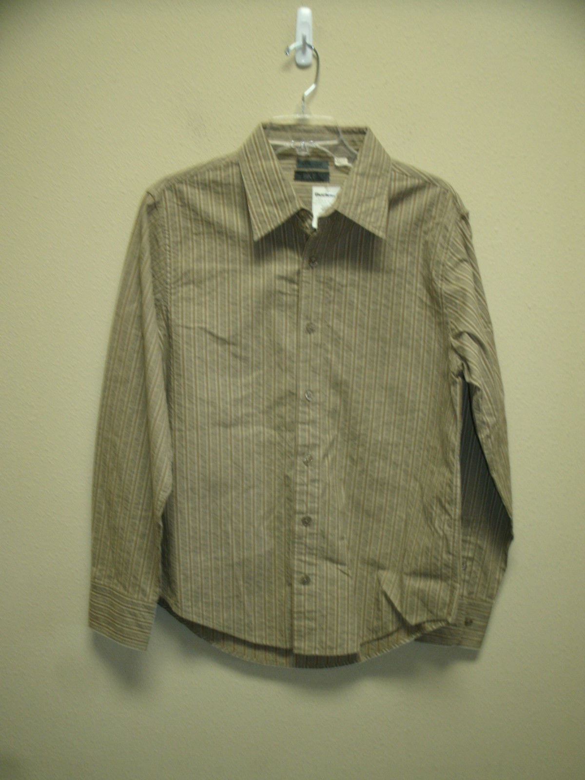 Camisas para hombre informales con hebilla a rayas con botones