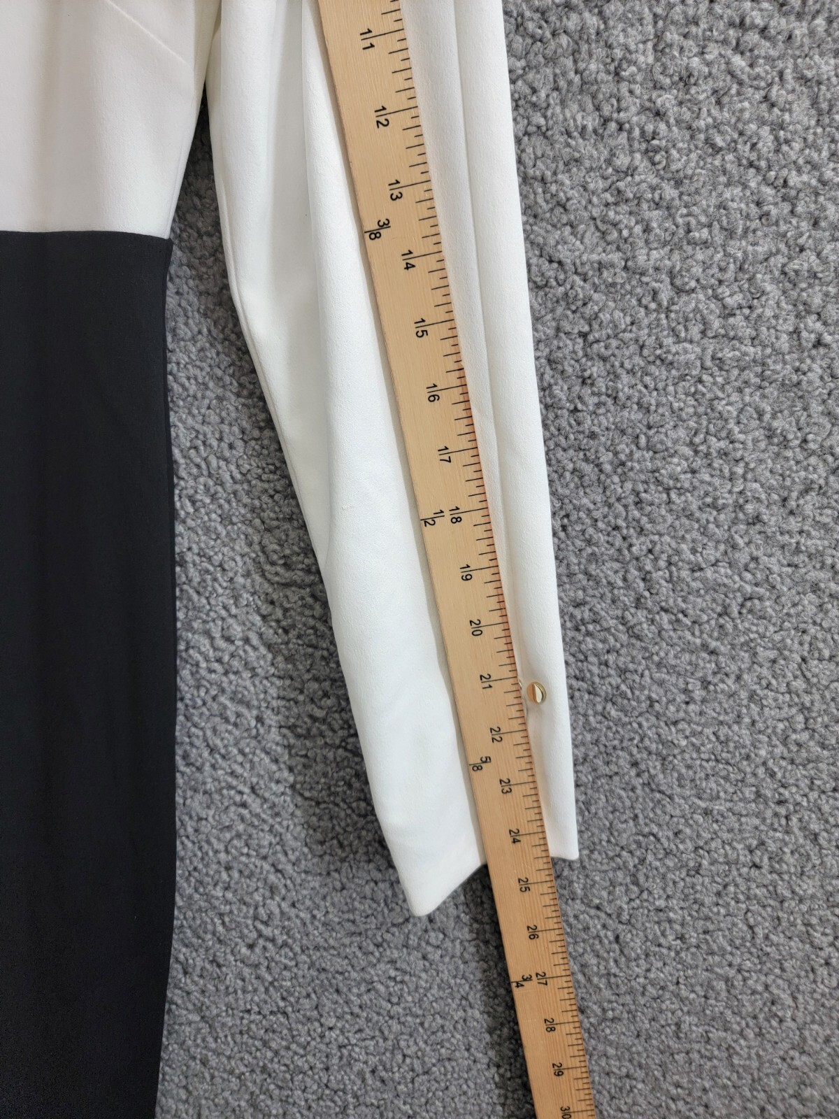 Tommy Hilfiger Keyhole-Neck Sheath Dress Women's 8 Cream/Black Zip Closure L/S - Picture 5 of 17