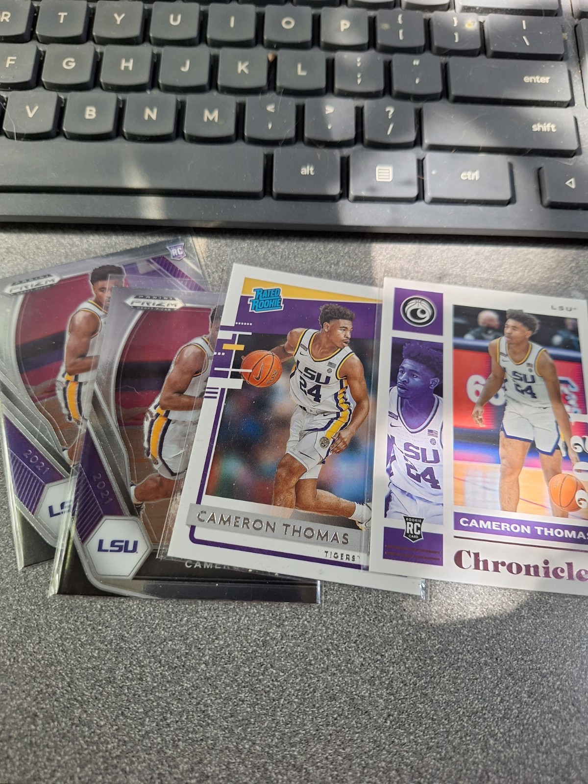 Cameron Thomas 4 card LOT - #18 (2 copies) and #15 and #40  T450