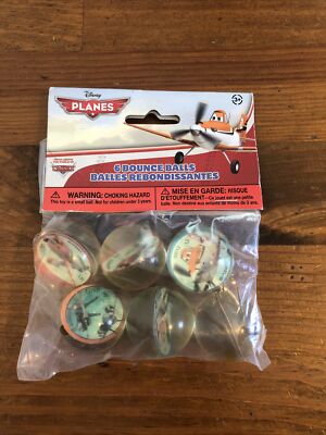 Unique Disney Pixar Planes Bounce Balls Package of 6 New Rare