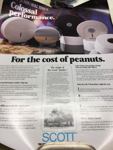 The Greatest Show on Earth Scott Paper P.T. Barnum Advertising Jumbo Roll Poster