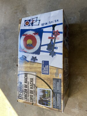 Eastpoint Axe Throwing Set With Steel Frame and 8 Safety Axes , 8 Throwing Stars