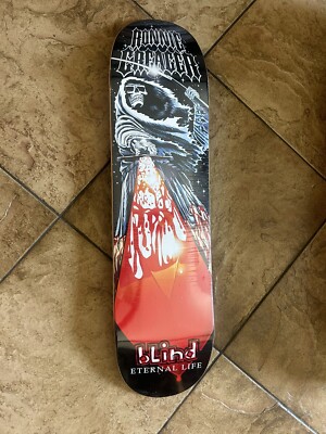 Ronnie Creager Blind Skateboard Deck Reaper Bloody Sword Eternal Life 8.0 Blue