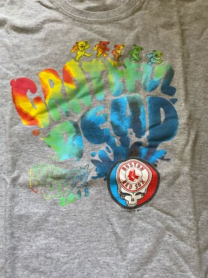 GRATEFUL DEAD RED SOX Steal Your Face - Dead Night  T Shirt LARGE L
