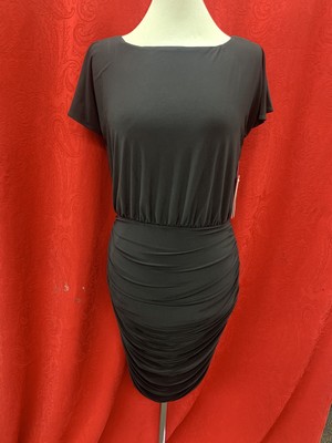 DONNA RICCO DRESS/SIZE 10/NEW WITH TAG/RETAIL$129/BLACK/STRETCH