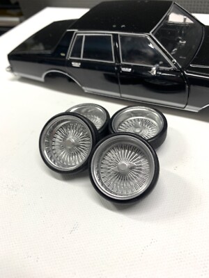 1:25  28  Deep Dish Wire Wheels with rubber tires. Car not included