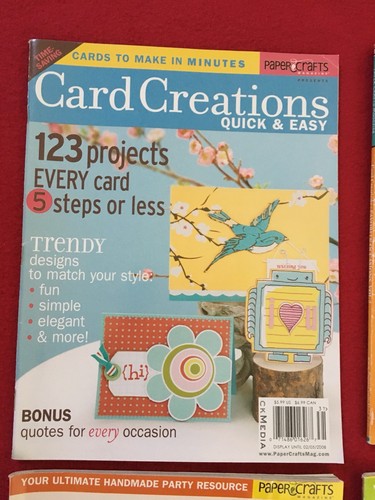 Lot of 4 Paper Crafts! Magazines 2-Card, 1 Party, 1 Tag Creations