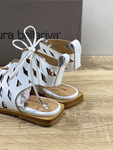 LAURA BELLARIVA LAURA BELLARIVA SANDALE FRAUEN LEDER WEISS 6810 MADE IN ITALY 37