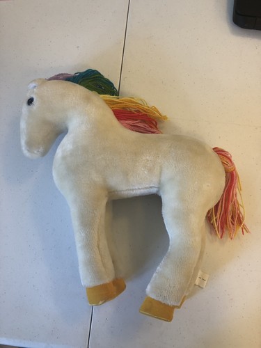 Rainbow Brite Starlite 1983 Stuffed Plush Doll Toy Horse Figure VTG White Pony