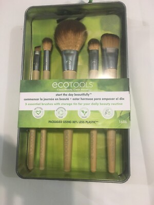 New ECOTOOLS  Start The Day Beautifully 5 Piece Makeup Brush Set~Sealed
