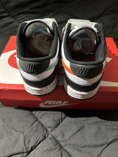 Pre-owned Nike Dunk Low Multi-swoosh Lunar Year Panda Washed Fd4623-131 Size 8 W In White/washed Teal-white