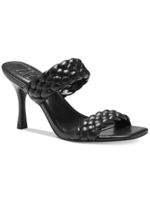 

INC Женские черные сандалии без шнуровки с двойным ремешком Lyra Square Toe Stiletto, Черный, 10010940100