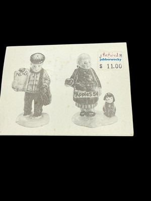 Department 56 Snow Village Figurine Set - Girl Selling Apples & News Boy 5129-2