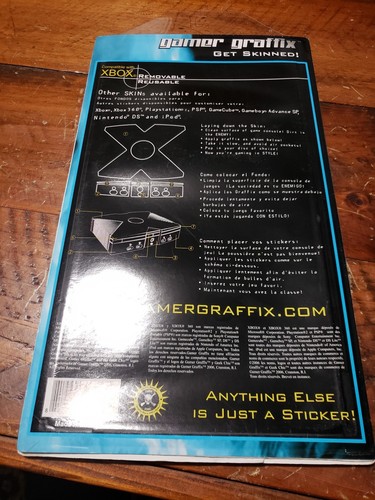 New Gamer Graffix XBOX Removable Reusable Console Skin GR skull graphic sticker