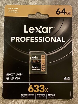 Lexar Professional 633 X 64Gb Sdxc Uhs-I/U1 Card 