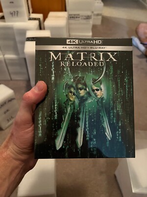 NEW MATRIX RELOADED 4K UHD+BLU-RAY ONE CLICK 2 STEELBOOK! MANTALAB! SEALED