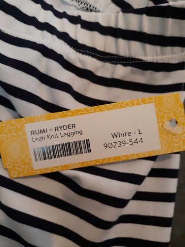 Rumi & Ryder striped Leggings Girls L NWT