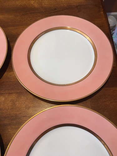 Set Of 4 FITZ AND FLOYD RENAISSANCE PEACH DINNER PLATES 10 3/8