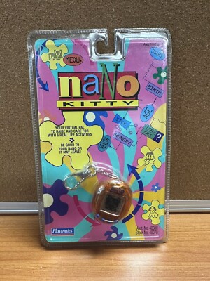 New Sealed Vintage Playmates Orange Nano KITTY Virtual Pet 1997