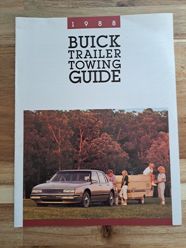 1988 Buick Trailer Tow Guide Brochure - Regal Estate Wagon Century LeSabre